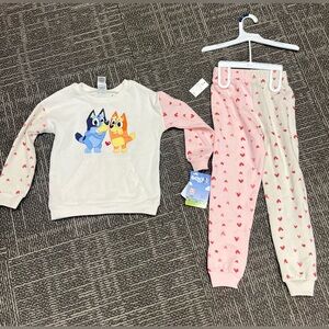Bluey Matching Pajama Set, Pink Size 5T - New With Tags
